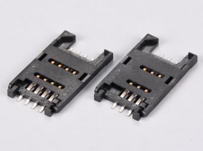 Conector de cartão SIM 6P e 8P tipo articulado, H2,8 mm KLS1-SIM-010